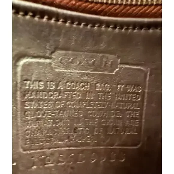 Vintage Coach 9988 Dark Mahogany Crescent Saddle Crossbody Made in / USA - Picture 5 of 14